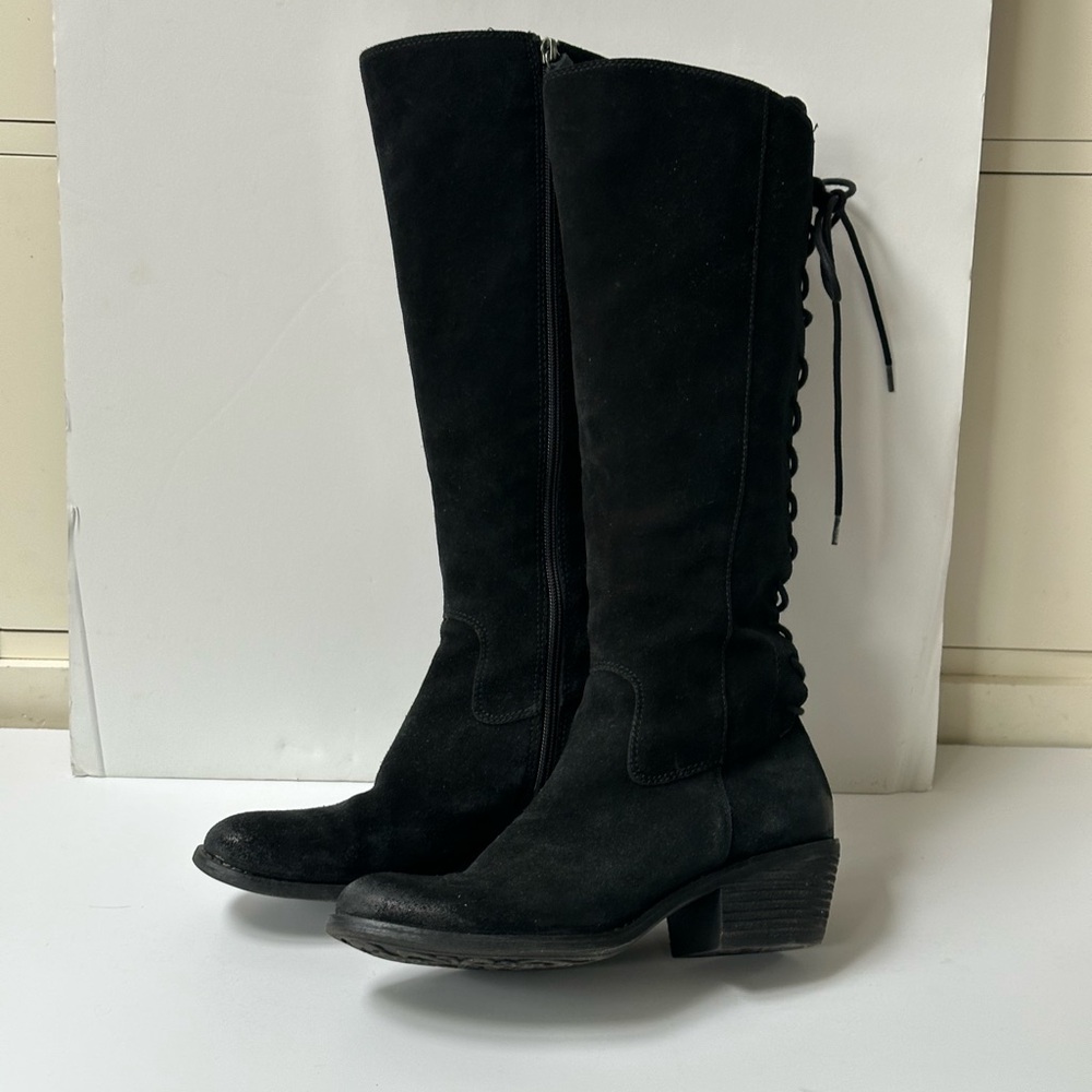 Sofft Sharnell Black Suede Boots size 8 water resistant